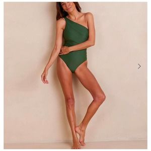 Summersalt NWT The Sidestroke one piece swim bathing suit Olive green